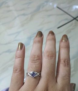 pure elegant chandi purple ring