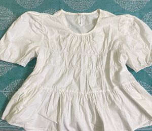 Tiered Puff Sleeve Blouse