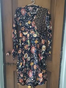 Boho Floral Print Wrap Dress