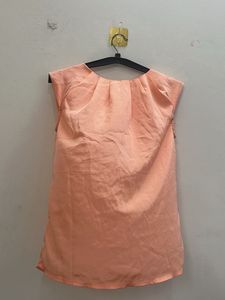 Elegant Peach Sleeveless Top
