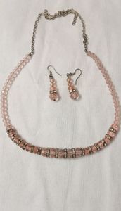 crystal pink. neckpiece