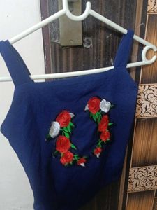Embroidered Crop Top