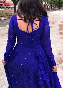 Royal Blue Embellished Gown