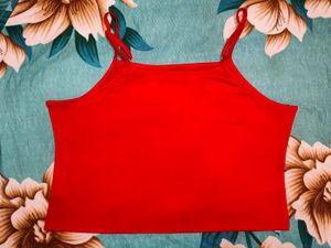 Shein Spaghetti Strap Typographic Chest Print Cami