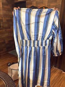 Striped V-Neck Maxi Dress