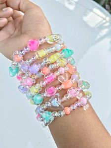 ANY TWO Colorful Beaded Charm Bracelets
