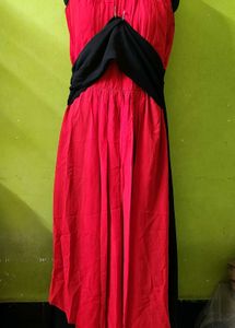 Elegant Red Maternity Gown