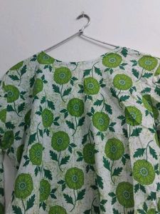 Vibrant Green Floral Kurta
