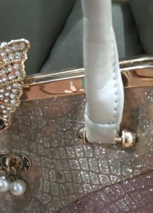 Sparkling Butterfly Clasp Clutch Bag