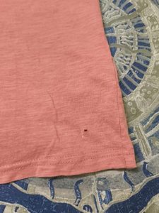 Coral Cut-Out Back T-Shirt