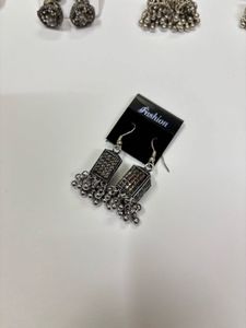 Oxidised Earrings set of 7 jhumkas