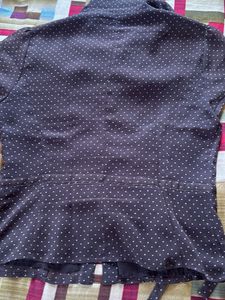 Chic Polka Dot Ruffled Blouse