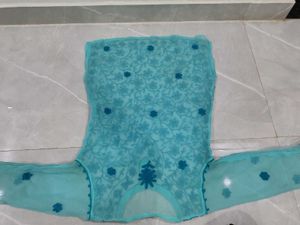 Beautiful Blue ChikanKari Kurti