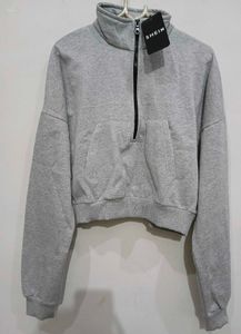 Cropped Quarter Zip Sweatshirt