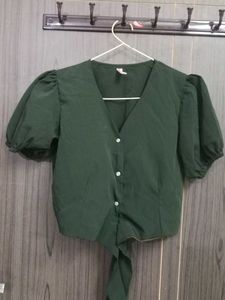 dark green top