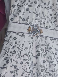 Elegant Grey Embroidered Gown
