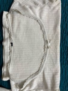 Y2K laced ribbed full sleeve top