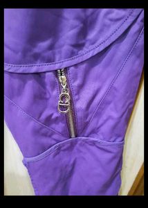 Vibrant Purple Zipped Pants