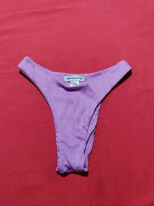Purple Ribbed Bikini Panty