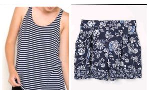 Tank Top & Floral Shorts Set