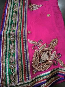 Embellished Pink Saree 💓
