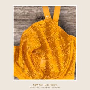 34 GG Yellow Lace Bra