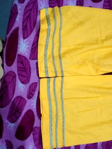 Yellow Striped Kurta Set