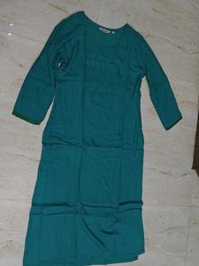 Teal Embroidered Kurta