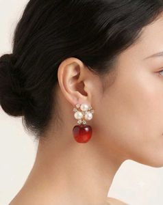 Cute Cherry Pearl korean Earrings