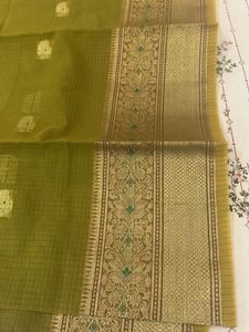 Elegant Olive Green Saree