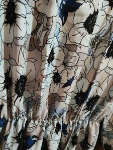 Floral Frilled Collor Tie Up A-line Dress