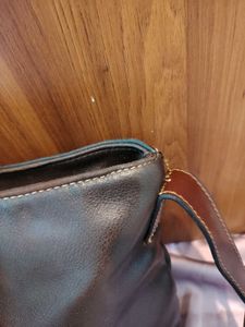 Dark Green &amp; Brown Shoulder Bag