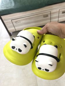 Panda LED Slippers - Florecent Green