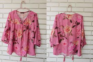 Vibrant Floral Print Tunic Top