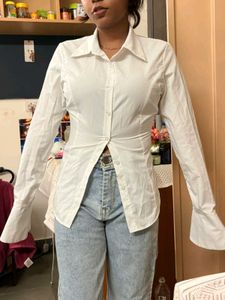 Chic White Button-Up Shirt