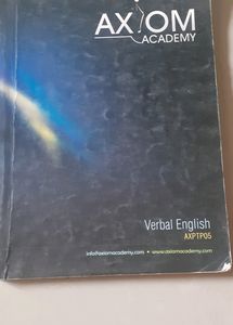 AXIOM ACADEMY Verbal English Book