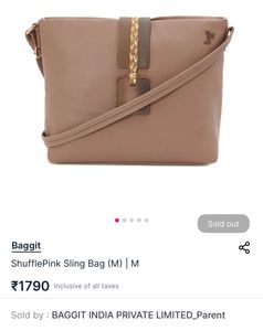 Baggit ShufflePink Sling Bag