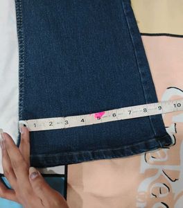 Dark Blue High-Waist Bell Bottom Jeans