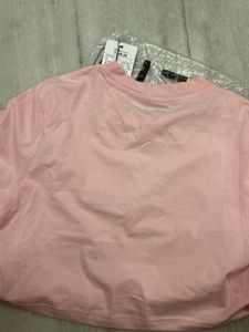 SHEIN Pink California Crop T-Shirt