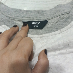 Grey Raglan Crewneck Sweatshirt with Print