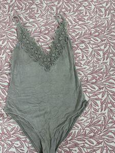 Boho Lace Trim Bodysuit
