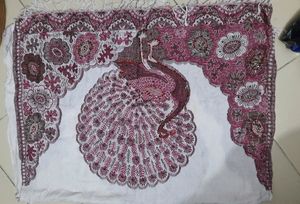 White  And Purpul Stole With Stone