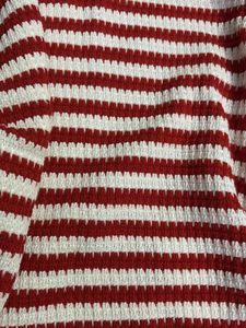 Red &amp; White Striped Asymmetrical Tank Top