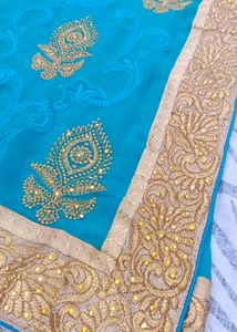 beautiful saree embroiding work