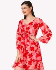 Chic Floral Tiered Mini Dress