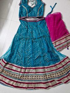 Beautiful Teal Lehenga Choli Set