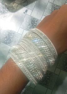 Sparkling Crystal Bangles Set