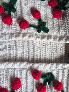 handmade Cherry cardigan  with bandana free