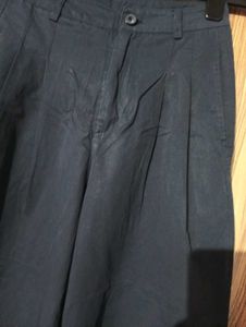 Navy Wide-Leg Palazzo Pants