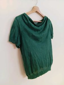 Green Short Sleeve Top